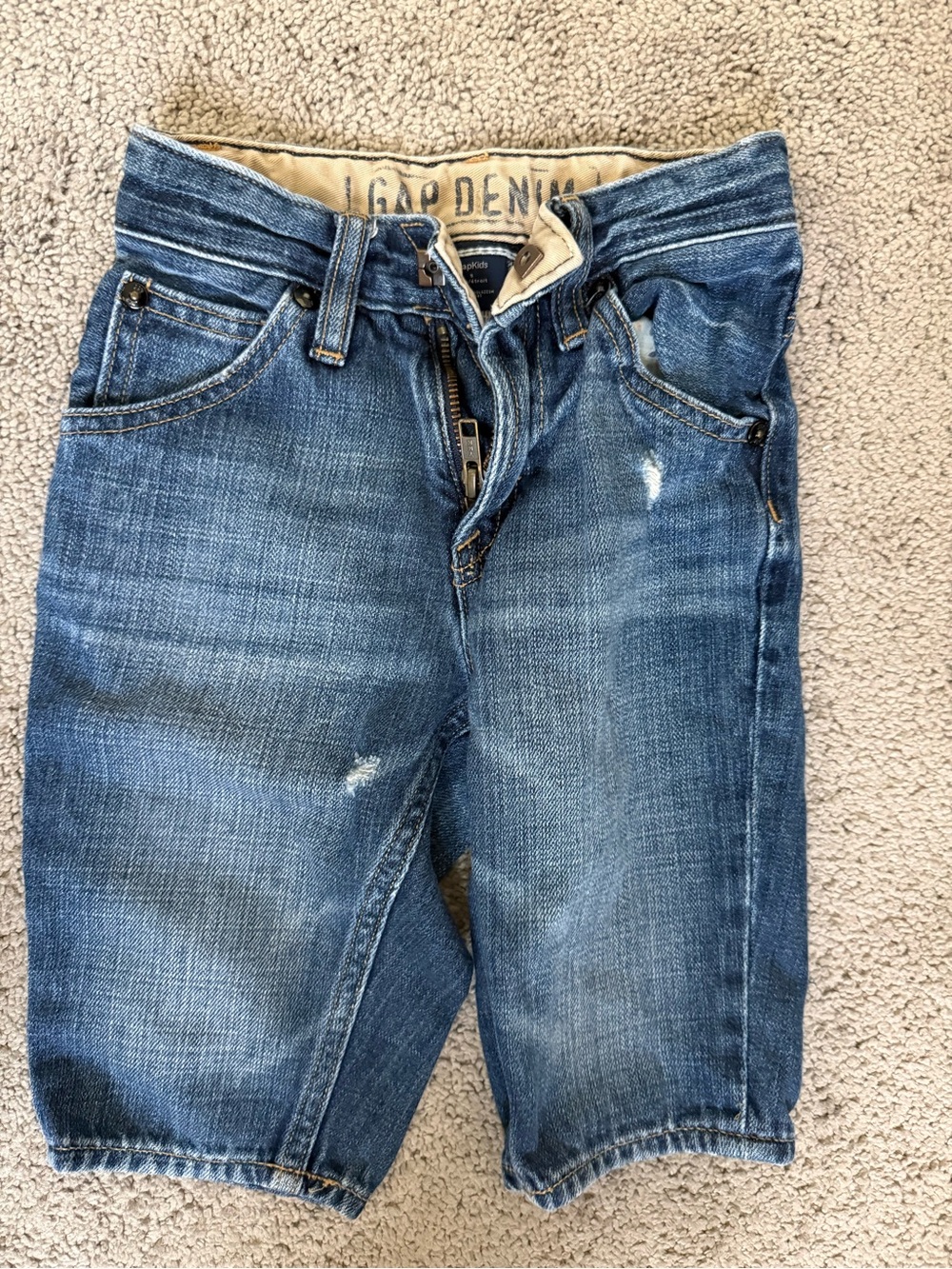 GAP Denim kids Blue Relaxed Fit Jeans Shorts/jorts